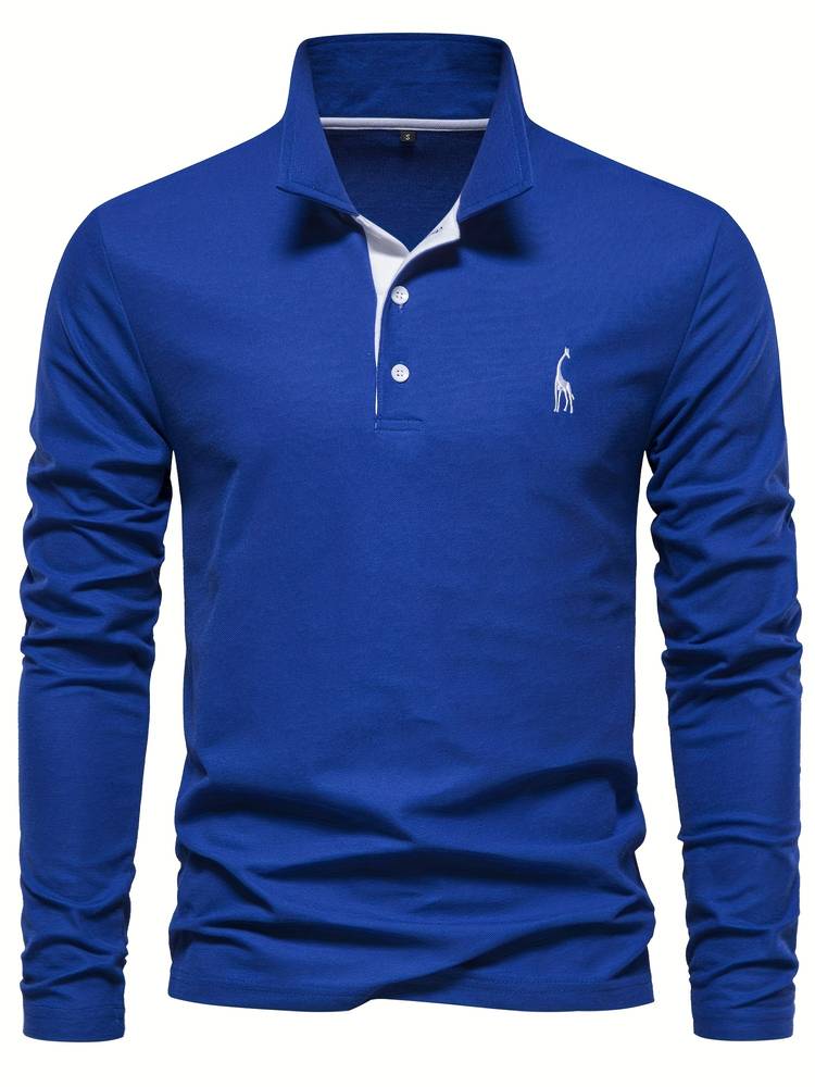 Chemise Homme Manches Longues Ajustée Coton Polyester Détails Contrastés 4