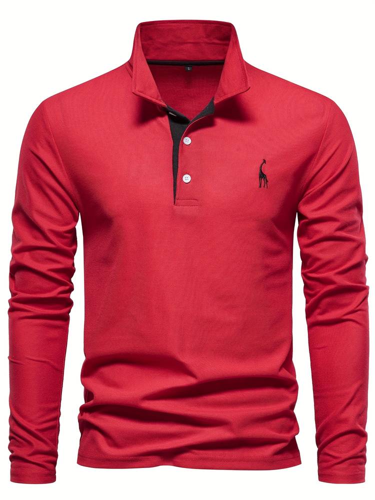 Chemise Homme Manches Longues Ajustée Coton Polyester Détails Contrastés 6