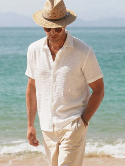 Chemise Homme Moderne Manche Courte 0