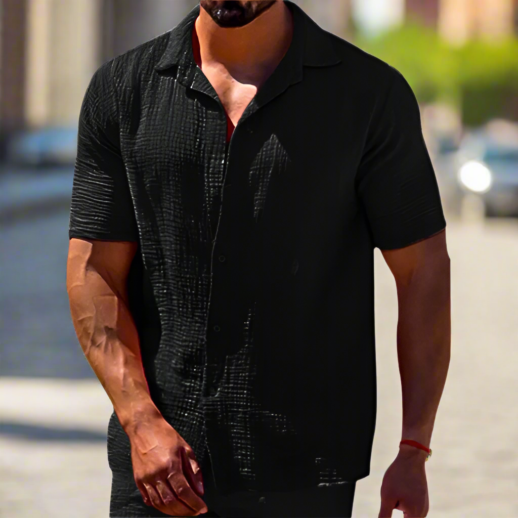 Chemise Homme Moderne Manche Courte 2