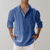 Chemise Homme Oversize Col Montant en Lin Doux 4