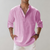 Chemise Homme Oversize Col Montant en Lin Doux 7