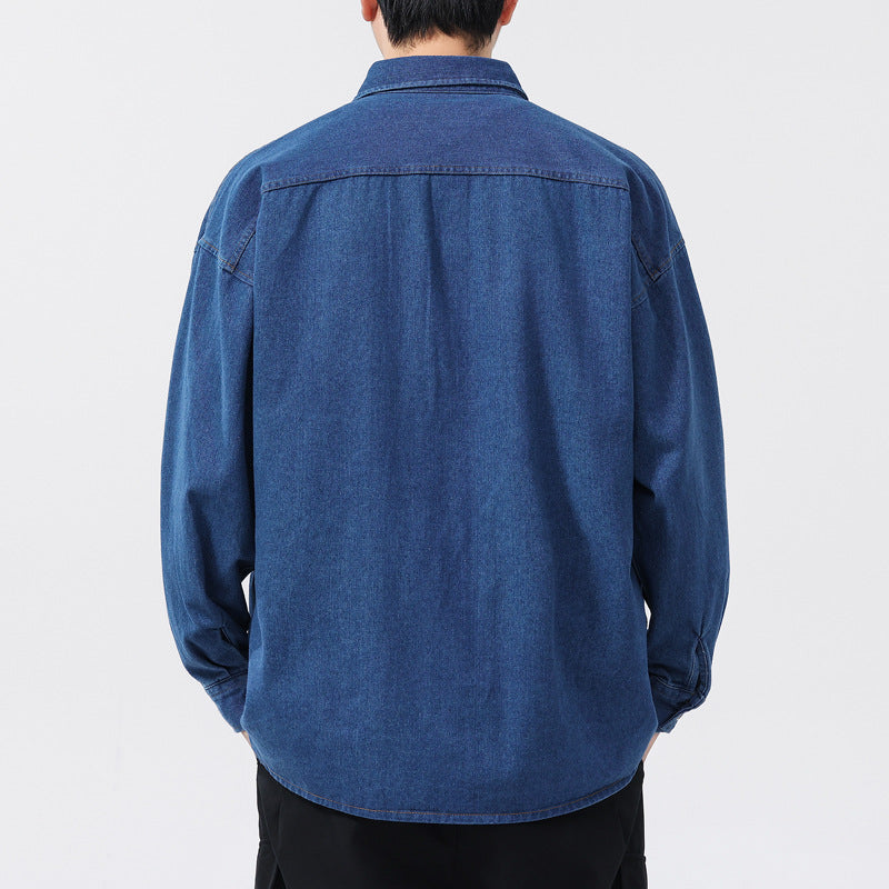 Chemise Homme Oversize Décontractée avec Poches 2