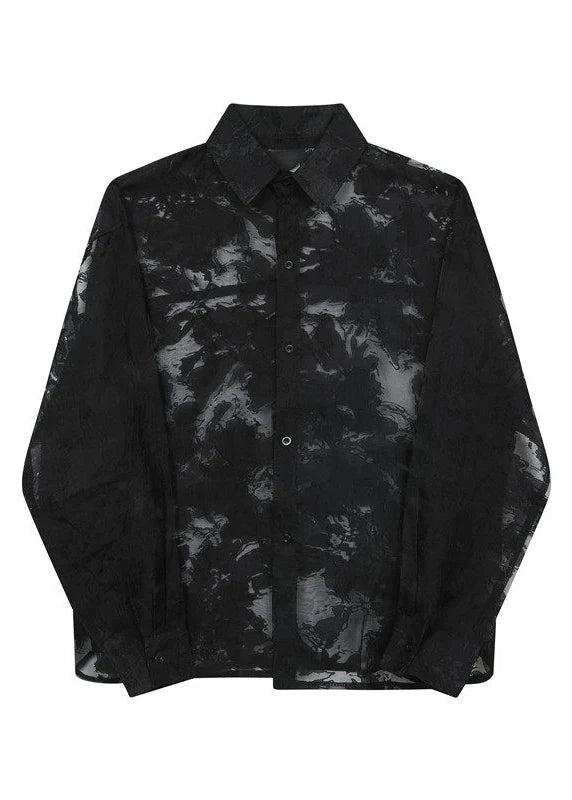 Chemise Homme Oversize Imprimée Tulle Ajouré 4