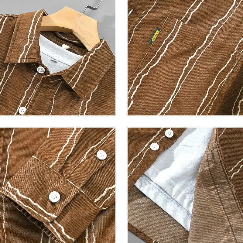 Chemise Homme Rayée Moderne Ajustée 4