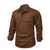Chemise Homme à Manches Longues Boutonnée Contrastées Tissu Durable 10