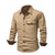 Chemise Homme à Manches Longues Boutonnée Contrastées Tissu Durable 2