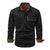 Chemise Homme à Manches Longues Boutonnée Contrastées Tissu Durable 3