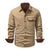 Chemise Homme à Manches Longues Boutonnée Contrastées Tissu Durable 6