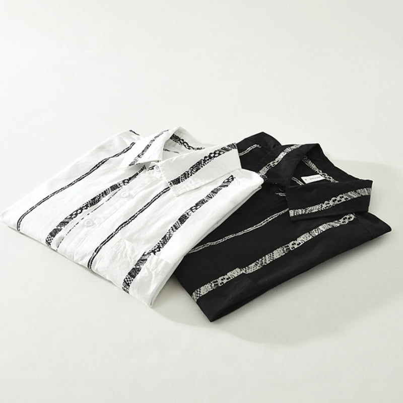 Chemise Homme à Rayures Décontractée 3