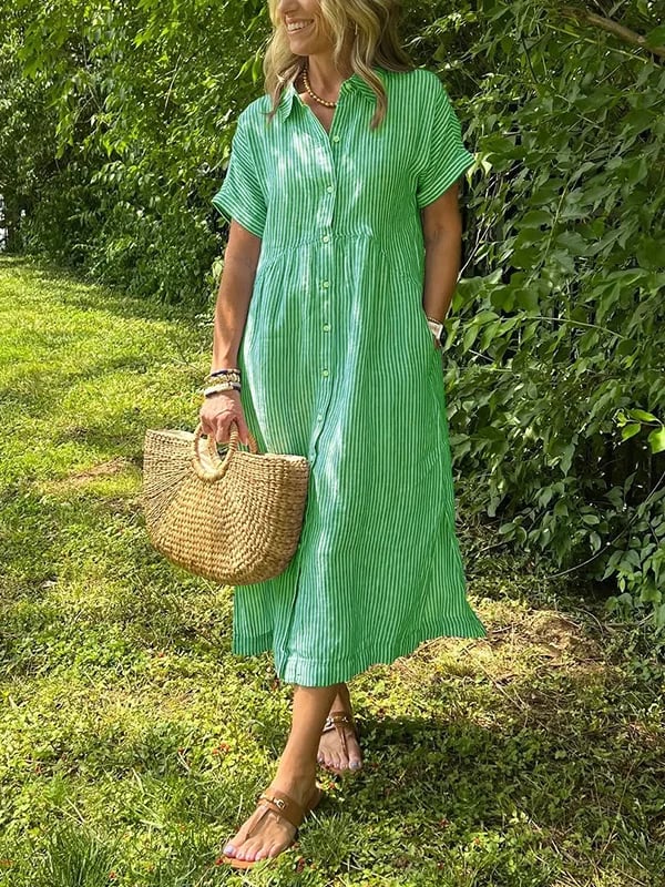 Chemise Longue à Rayures pour Femme 4