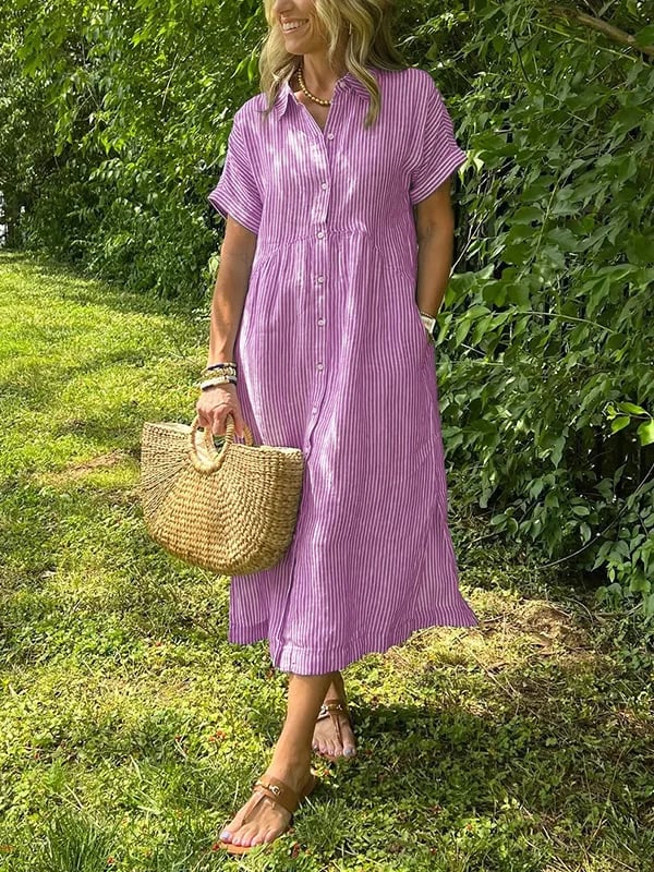 Chemise Longue à Rayures pour Femme 5