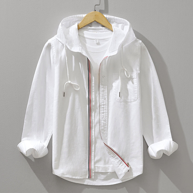 Chemise à Capuche Zippée pour Homme Style Décontracté 1