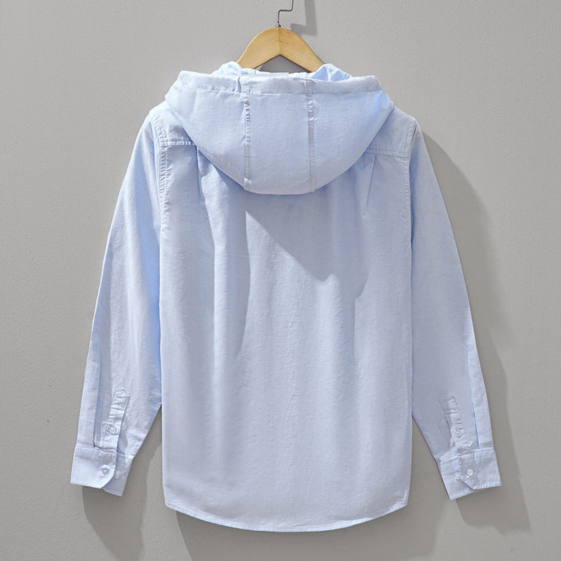 Chemise à Capuche Zippée pour Homme Style Décontracté 2
