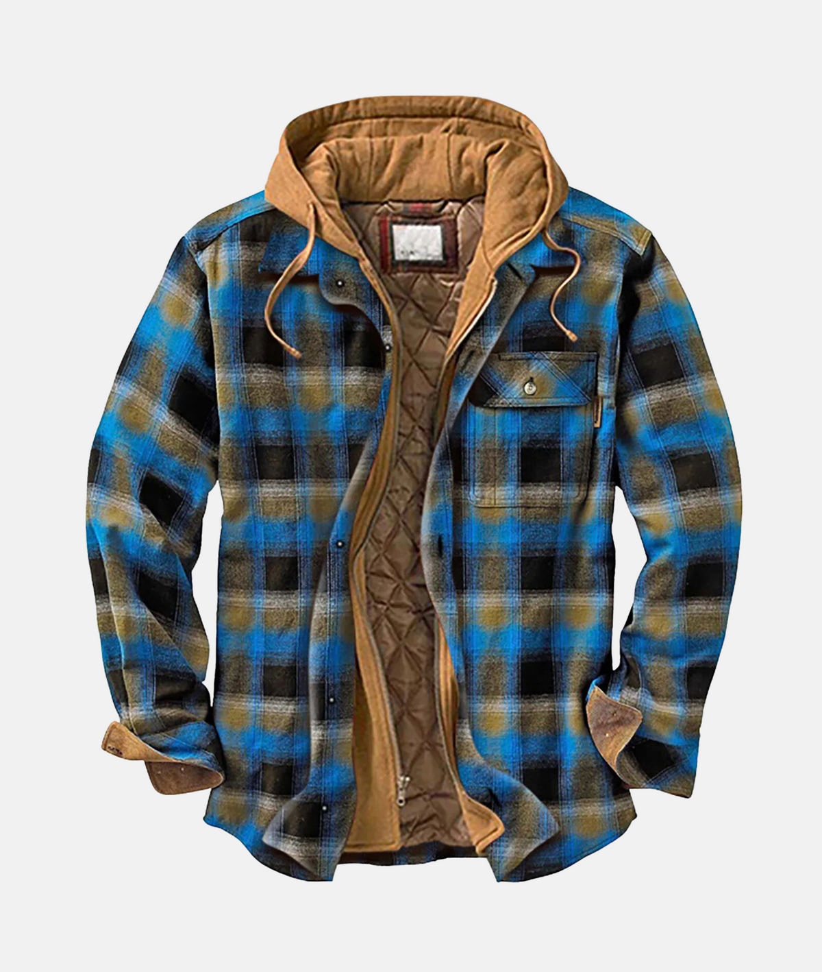 Chemise à Carreaux Homme avec Capuche Classique 4