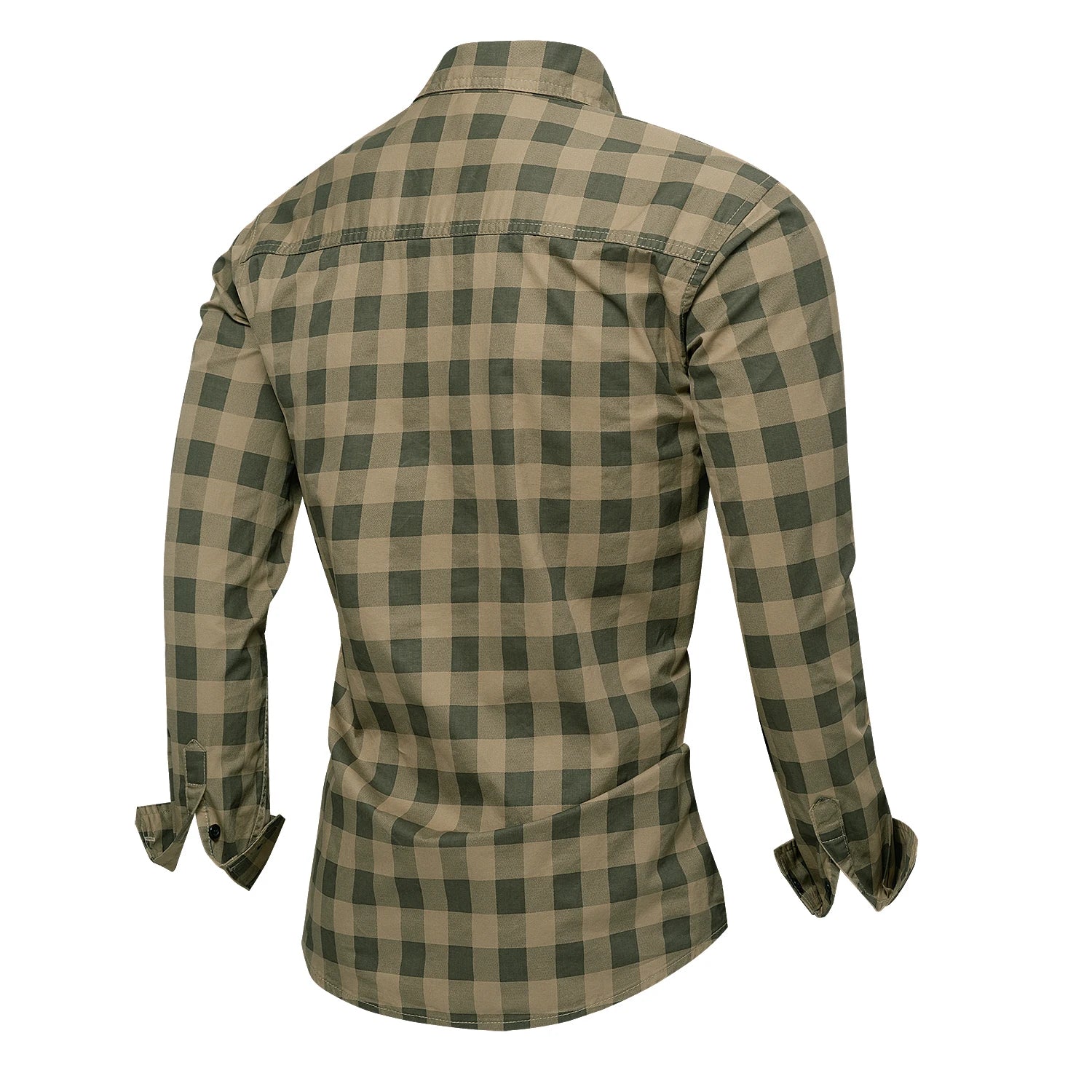 Chemise à Carreaux pour Hommes en Coton à Manches Longues 2