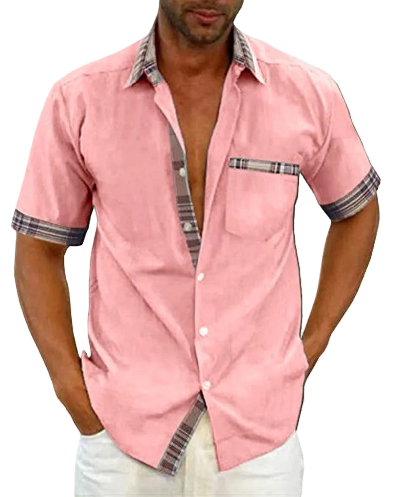 Chemise à Manches Courtes pour Hommes Style Polyvalent 7