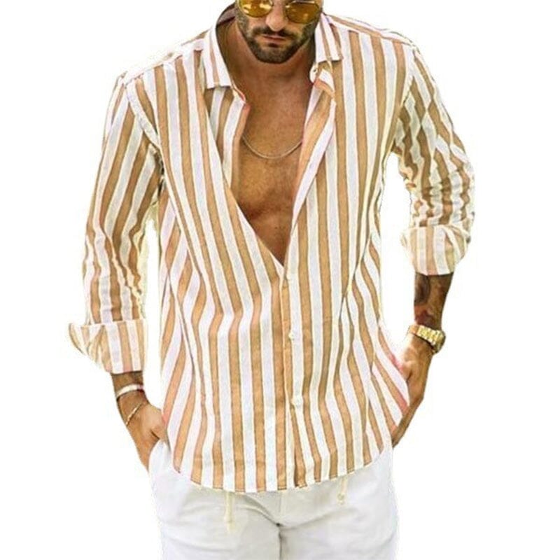 Chemise à Rayures pour Hommes Classique 9