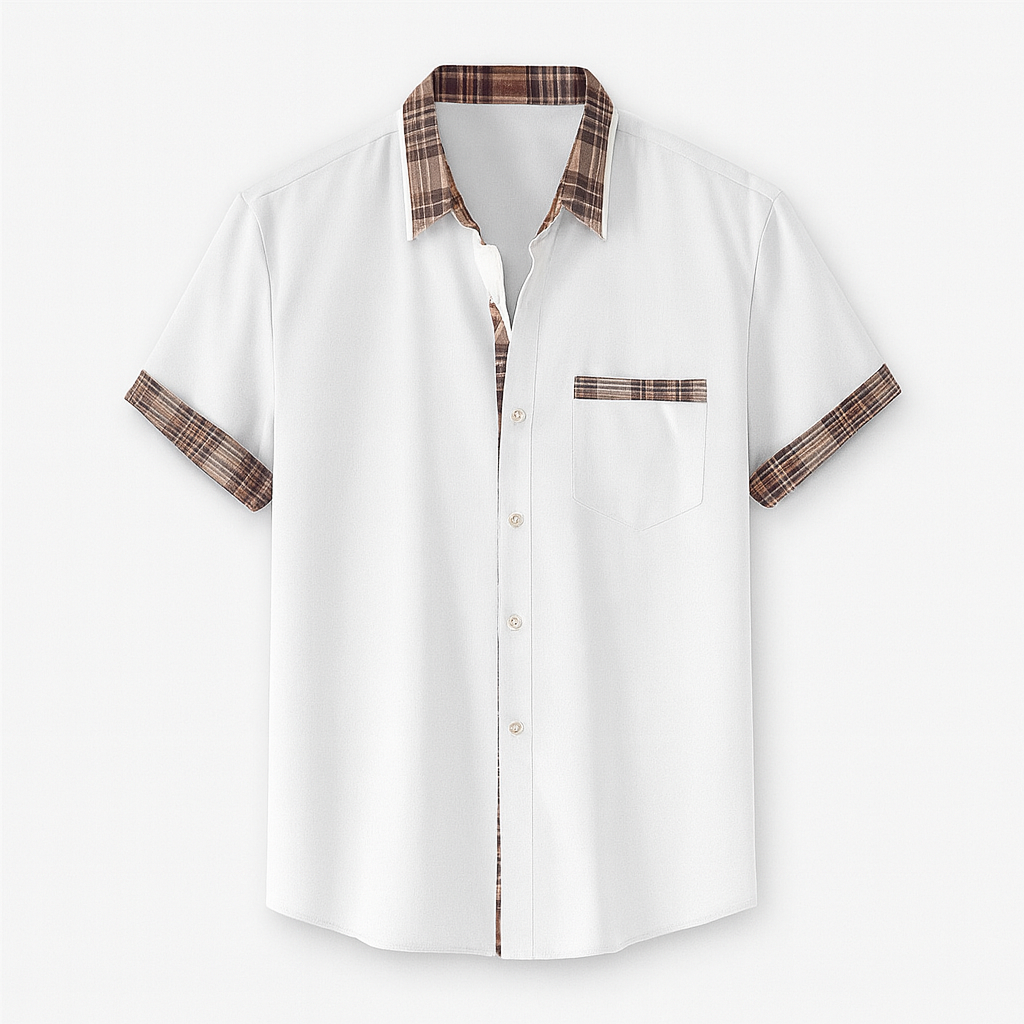 Chemise à manches courtes pour hommes moderne 0