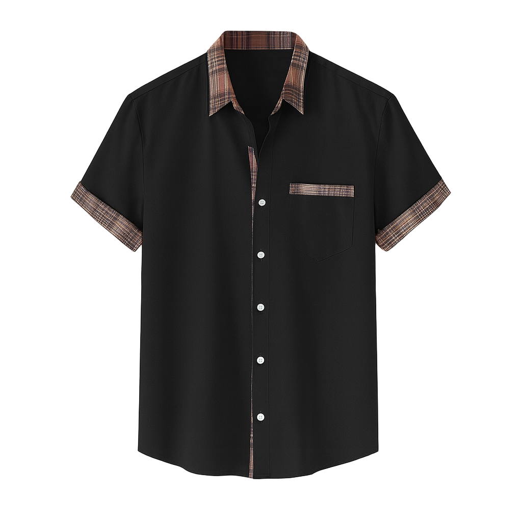 Chemise à manches courtes pour hommes moderne 1