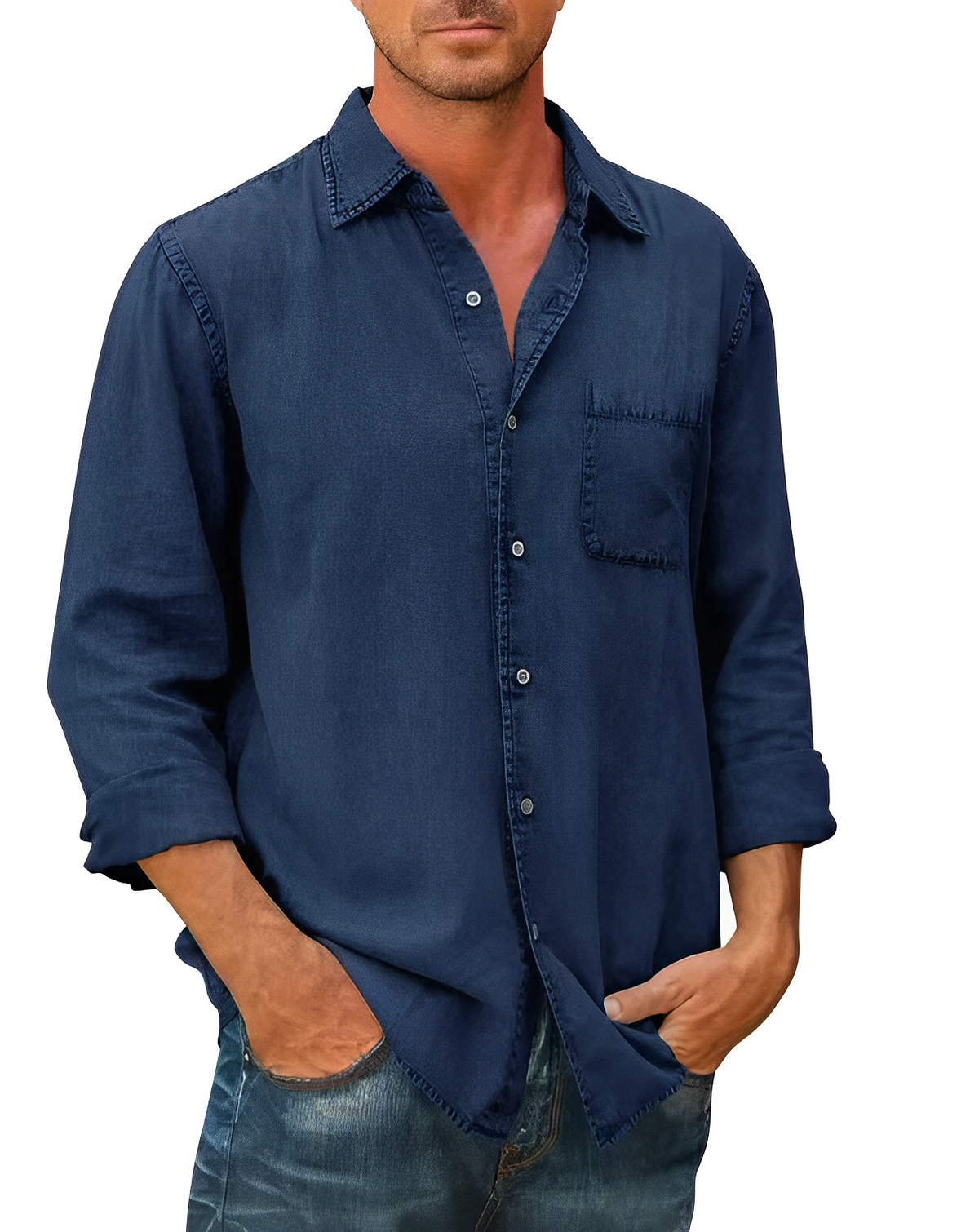 Chemise à manches longues pour homme classique 4