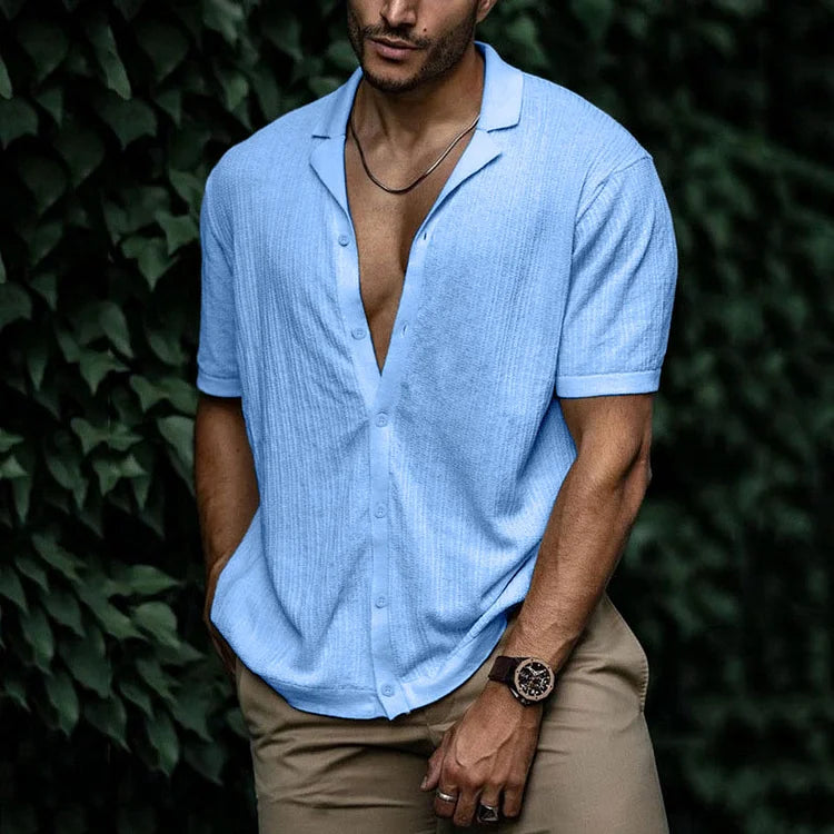 Chemise d'été à manches courtes pour homme moderne 0
