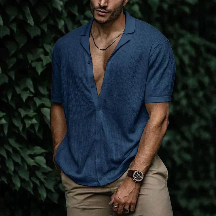 Chemise d'été à manches courtes pour homme moderne 5