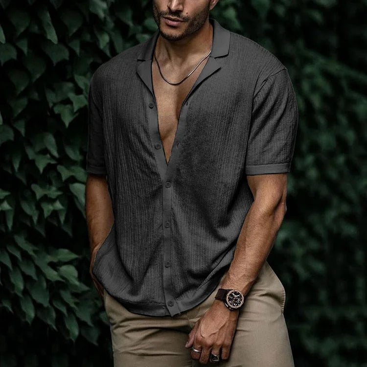 Chemise d'été à manches courtes pour homme moderne 7