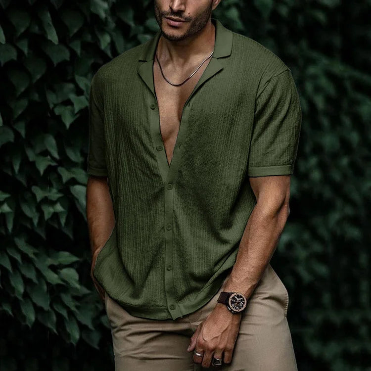 Chemise d'été à manches courtes pour homme moderne 8