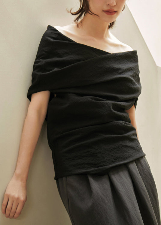 Chemise en Coton à Col Dégagé pour Femme 2