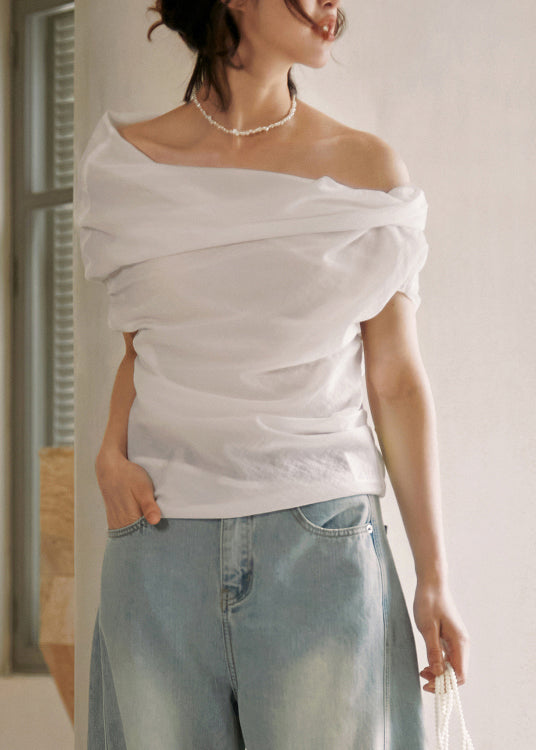 Chemise en Coton à Col Dégagé pour Femme 3