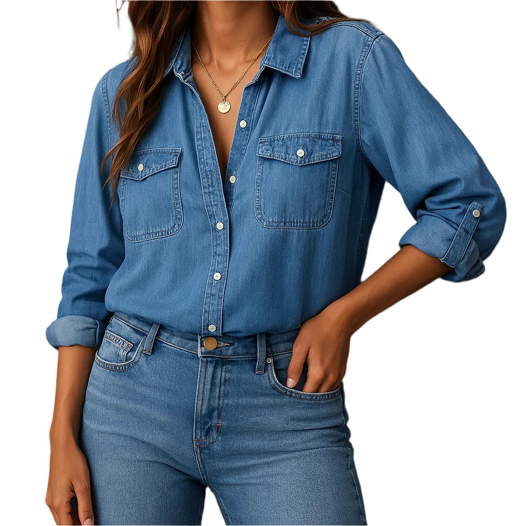 Chemise en Jean pour Homme à Boutons 0