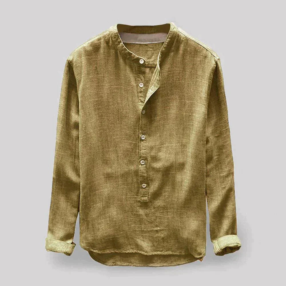 Chemise en Lin pour Hommes Élégante et Confortable 2