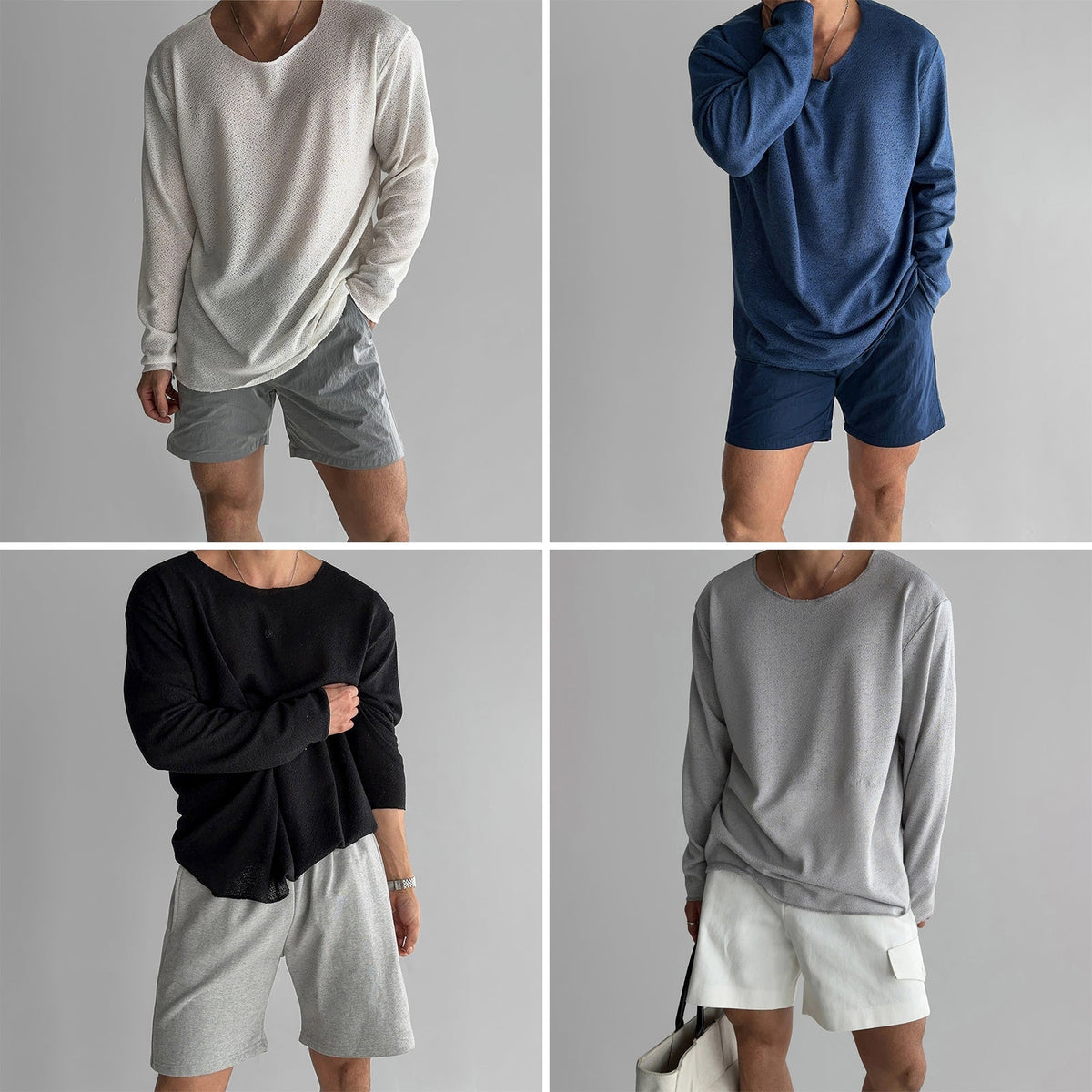 Chemise pour Homme Tricot Décontractée 4