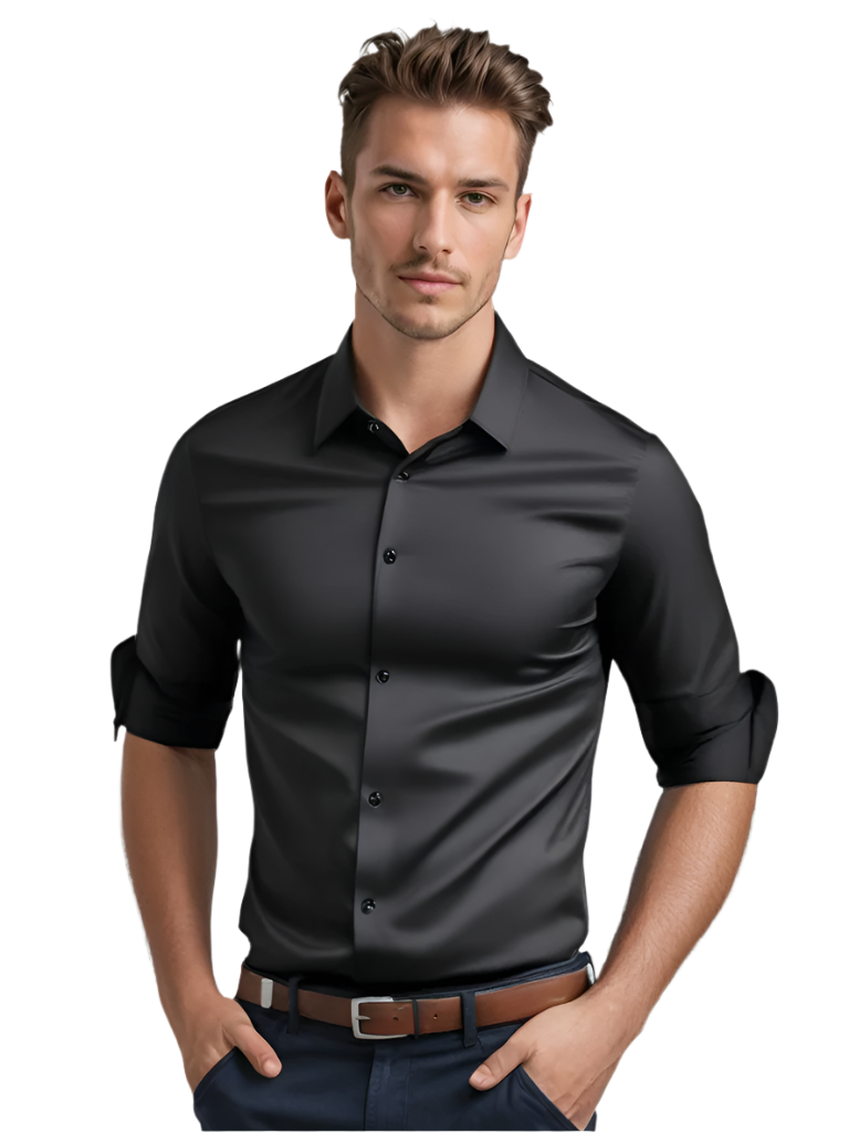 Chemise pour Hommes Slim Fit en Tissu Anti-Froissement 0