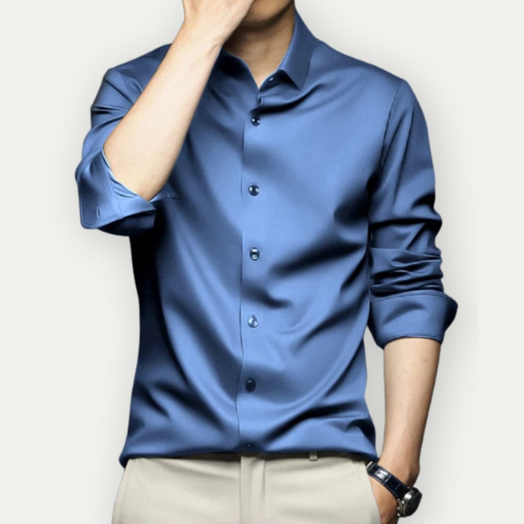 Chemise pour Hommes Slim Fit en Tissu Anti-Froissement 7