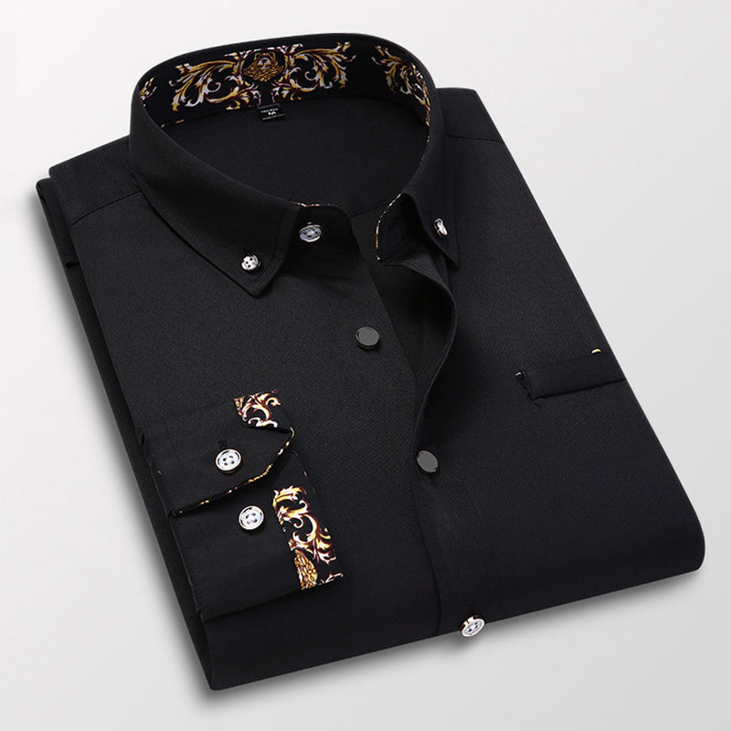 Chemise pour homme à imprimé baroque 1