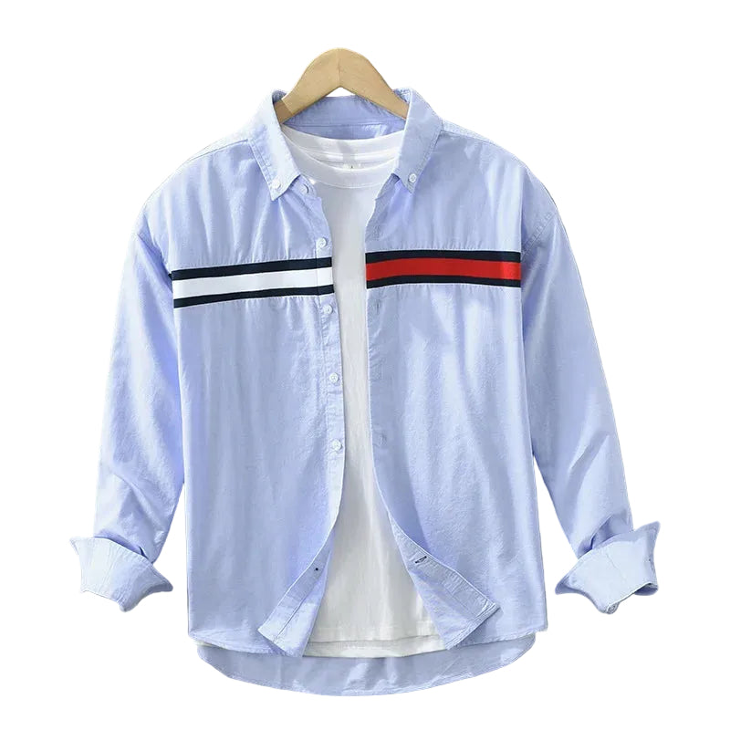 Chemise pour hommes à boutons avec détails colorés 1