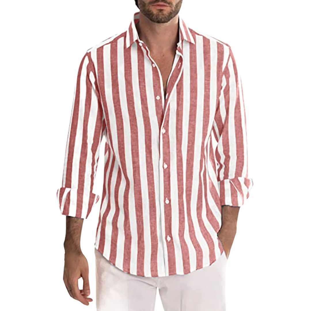 Chemise pour hommes à col boutonné décontractée 1