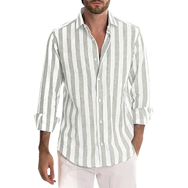 Chemise pour hommes à col boutonné décontractée 3
