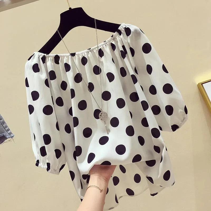 Chemisier Ample à Pois pour Femmes 0
