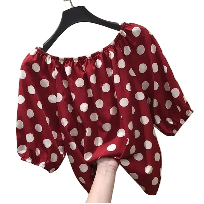 Chemisier Ample à Pois pour Femmes 3