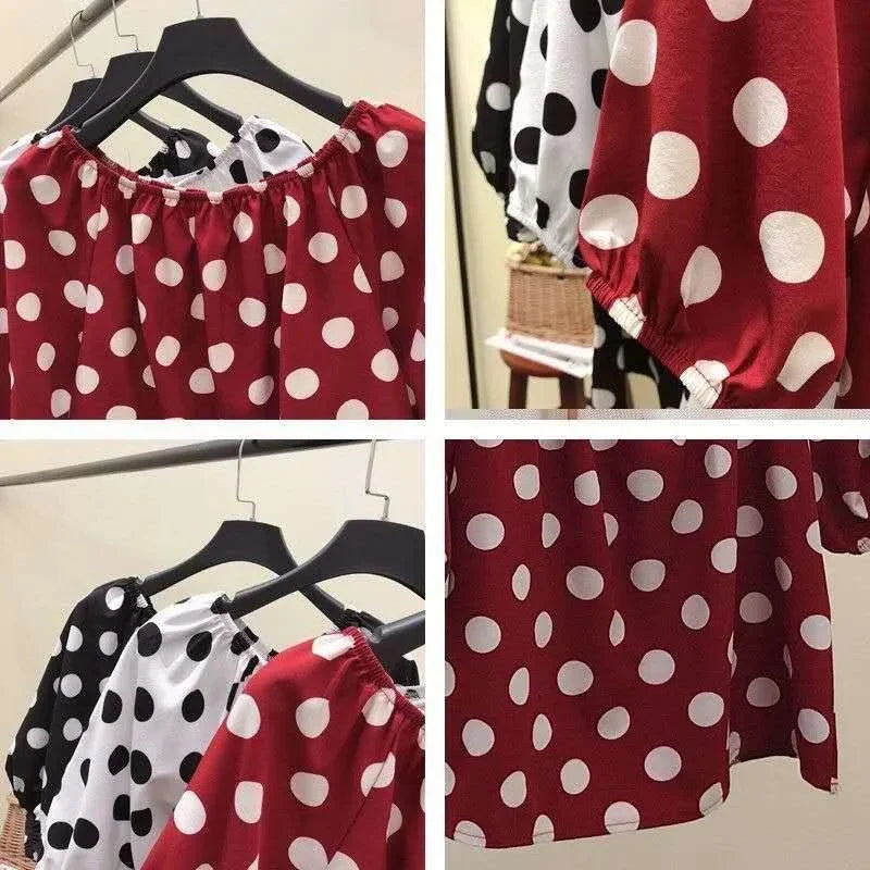 Chemisier Ample à Pois pour Femmes 4