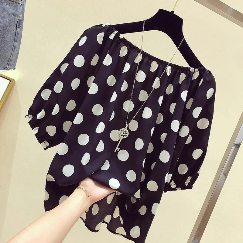 Chemisier Ample à Pois pour Femmes 5