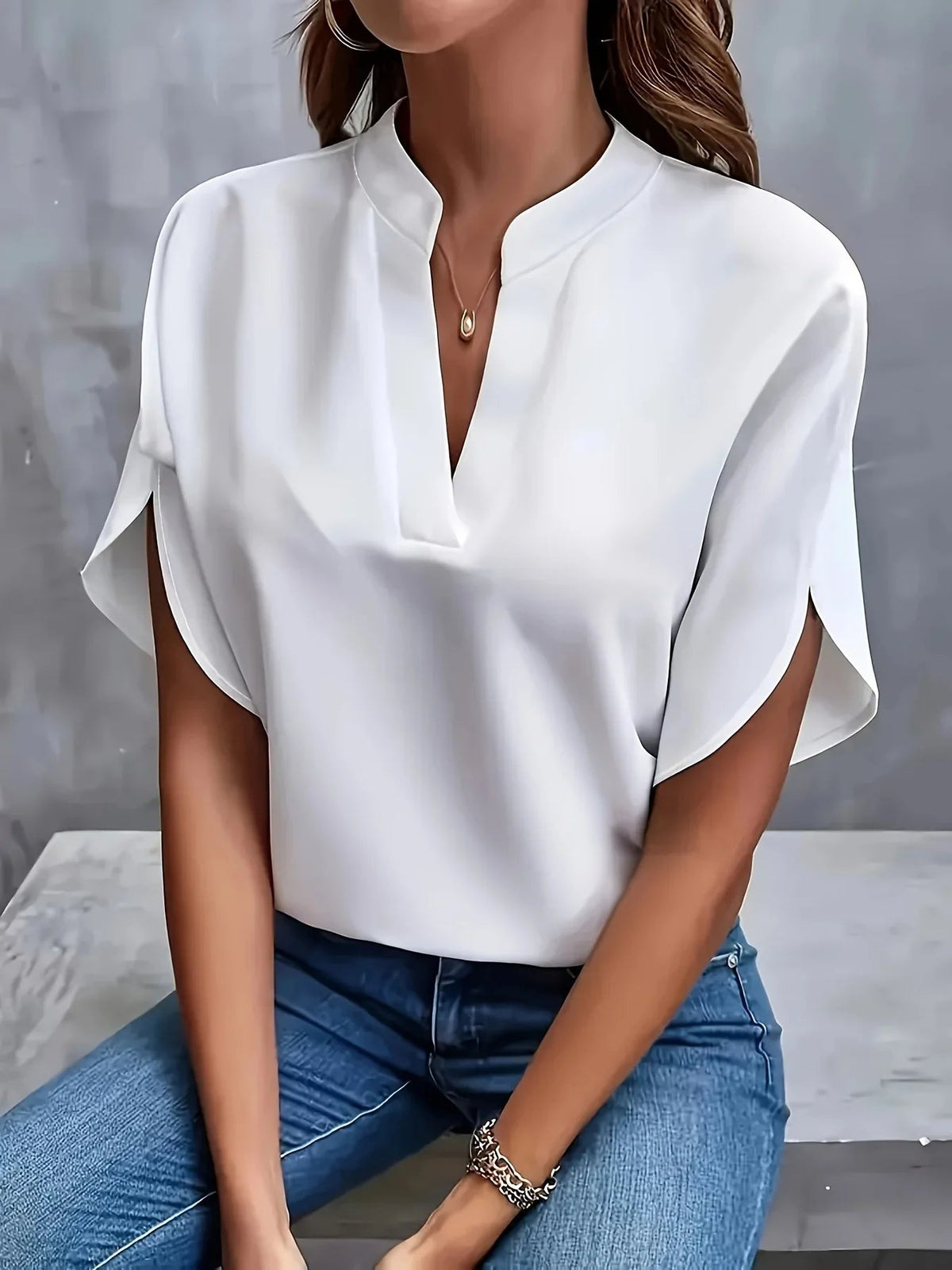 Chemisier Femme Chic Avec Décolleté En V Élégant 1