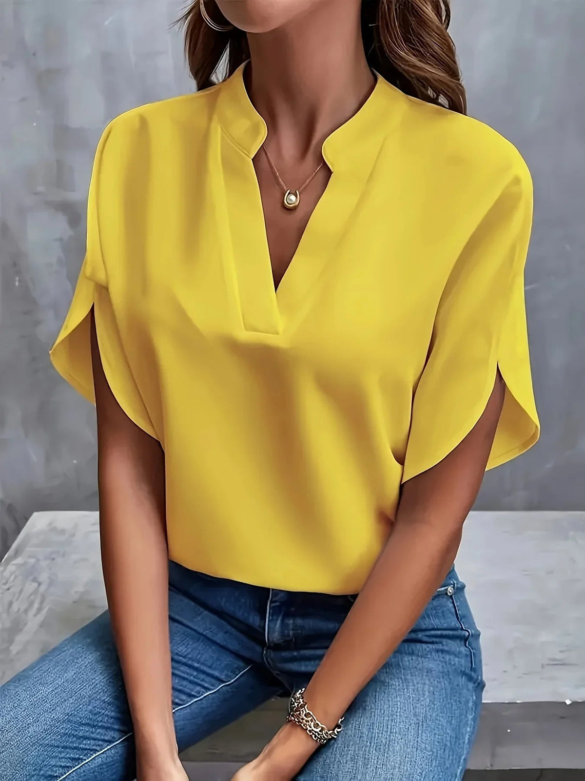 Chemisier Femme Chic Avec Décolleté En V Élégant 2