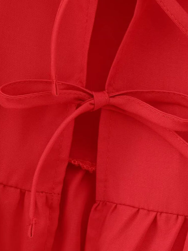 Chemisier Femme Chic Manches Bouffantes Courtes Tissu Léger 1