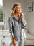 Chemisier Femme Chic à Manches Longues en Tissu Doux avec Volants 4