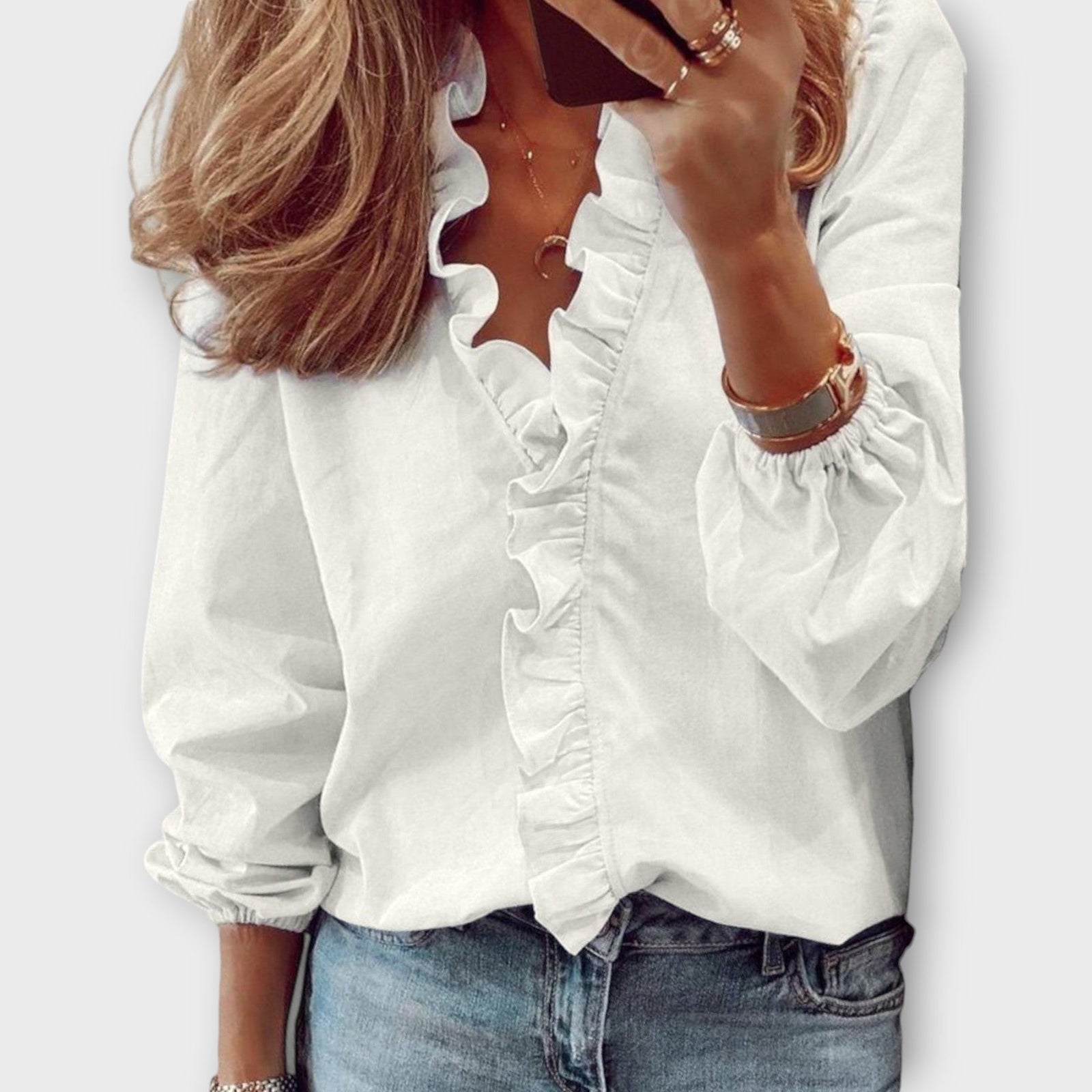 Chemisier Femme Chic à Volants pour un Look Raffiné et Moderne 0