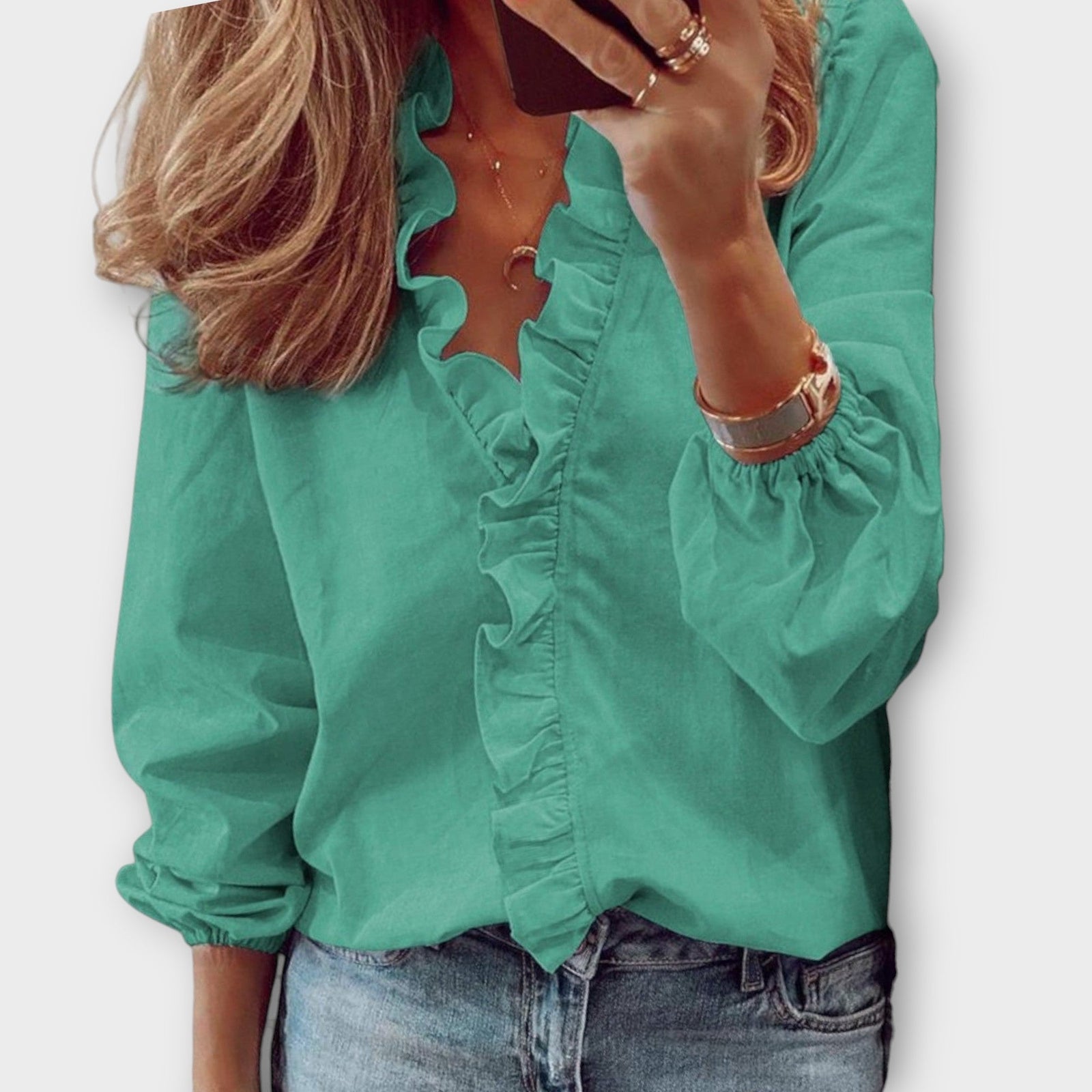 Chemisier Femme Chic à Volants pour un Look Raffiné et Moderne 2